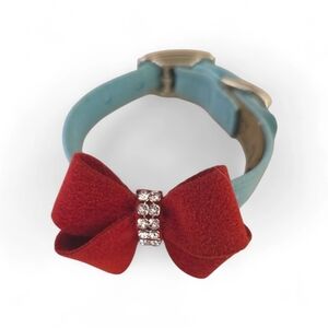 Susan Lanci Designs Custom Swarovski Crystal, Nouveau Bow Collar XXS